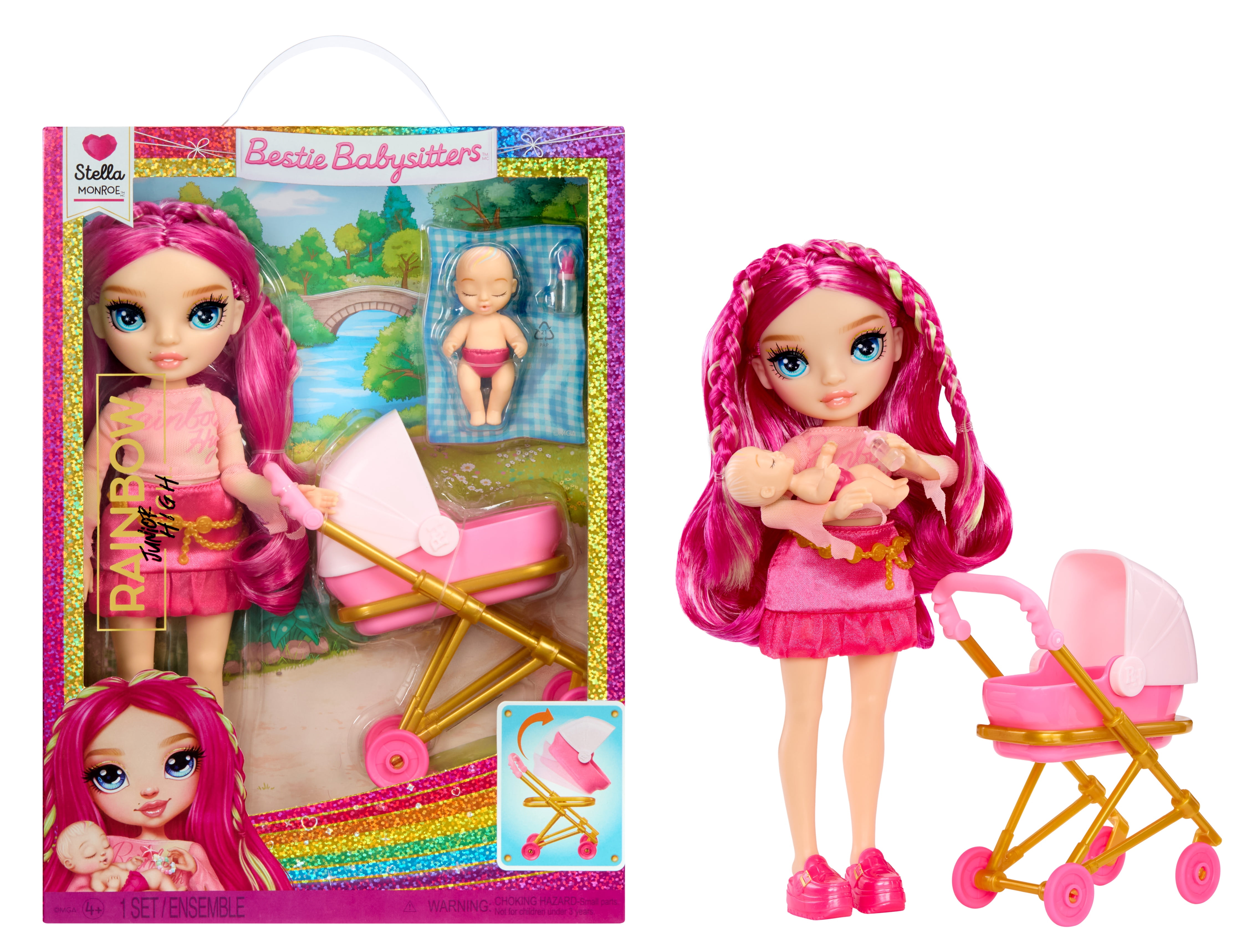 Rainbow High Jr. High Bestie Babysitters – Stella Monroe, 9