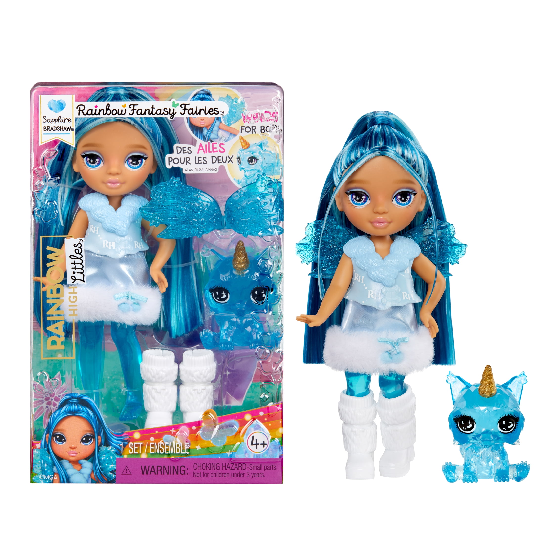 Rainbow High Littles Rainbow Fantasy Fairies Doll- Sapphire (Blue)