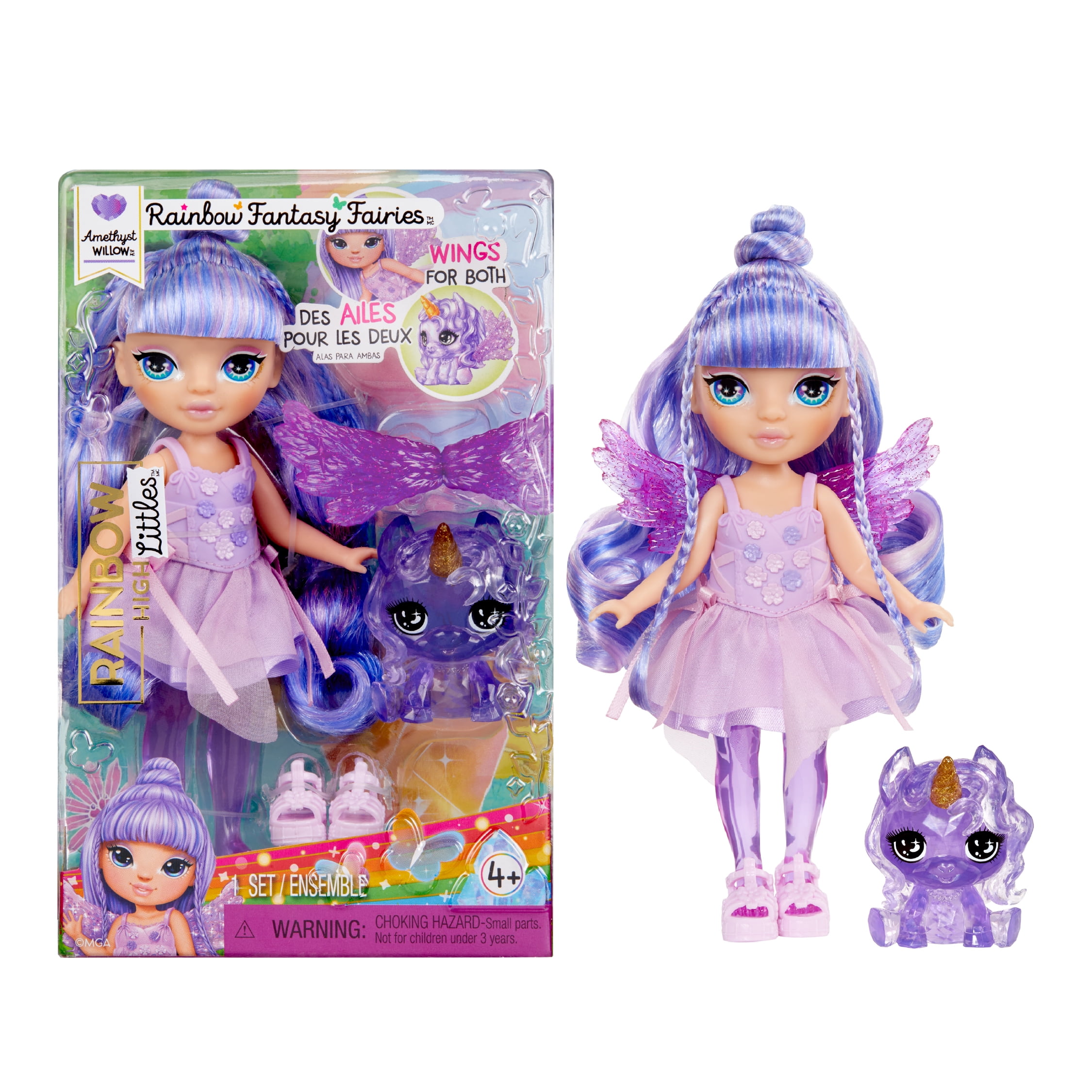 Rainbow High Littles Rainbow Fantasy Fairies Doll- Amethyst (Purple)