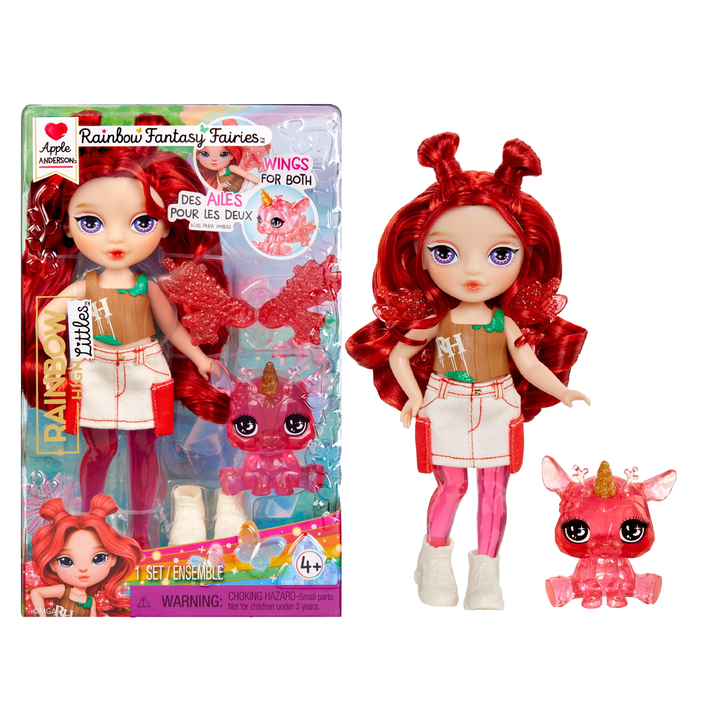 Rainbow High Littles Rainbow Fantasy Fairies Doll- Apple (Red)