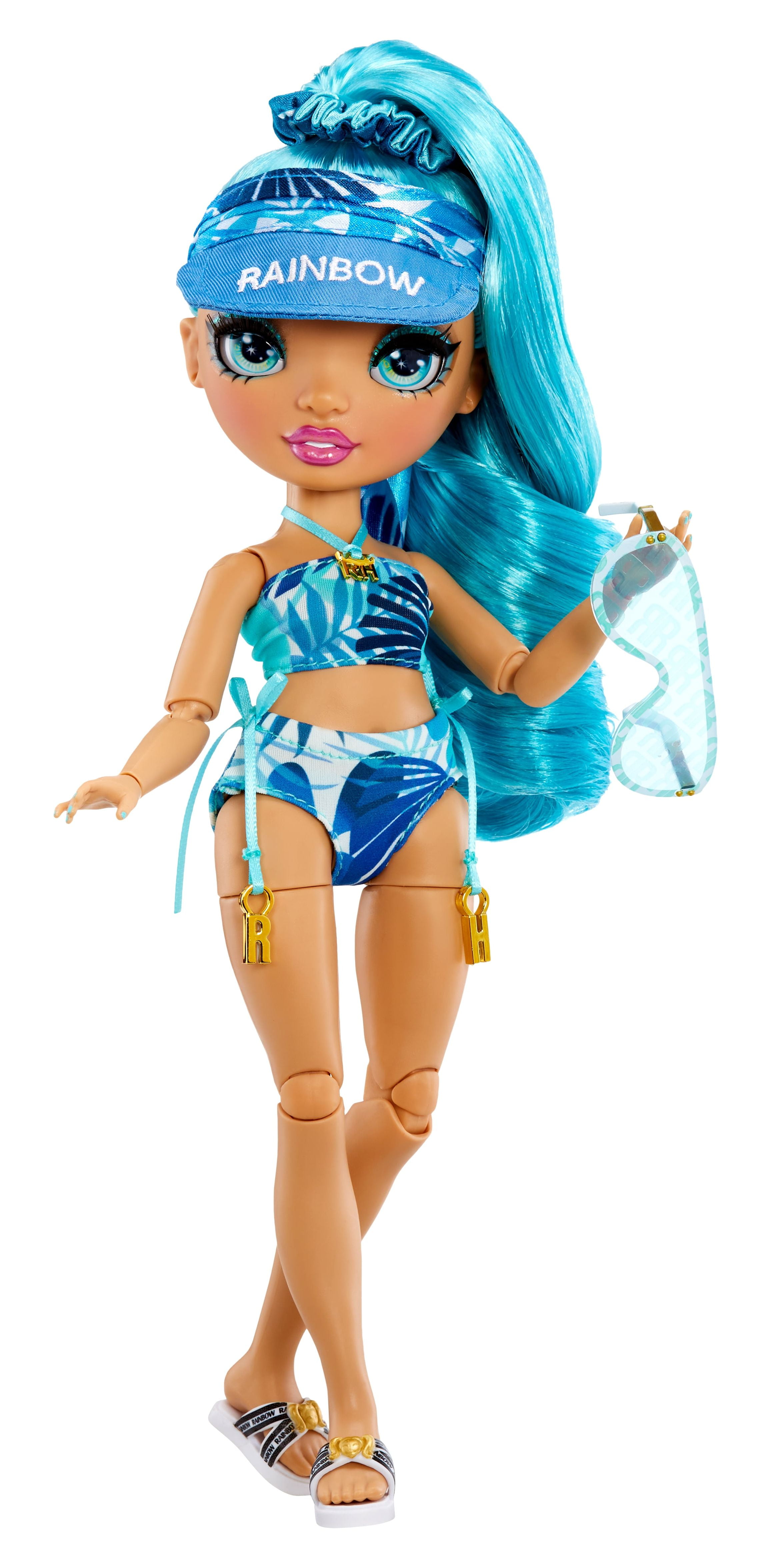 Rainbow High Pacific Coast Blue Hali Capri Doll Playset, 12 Pieces