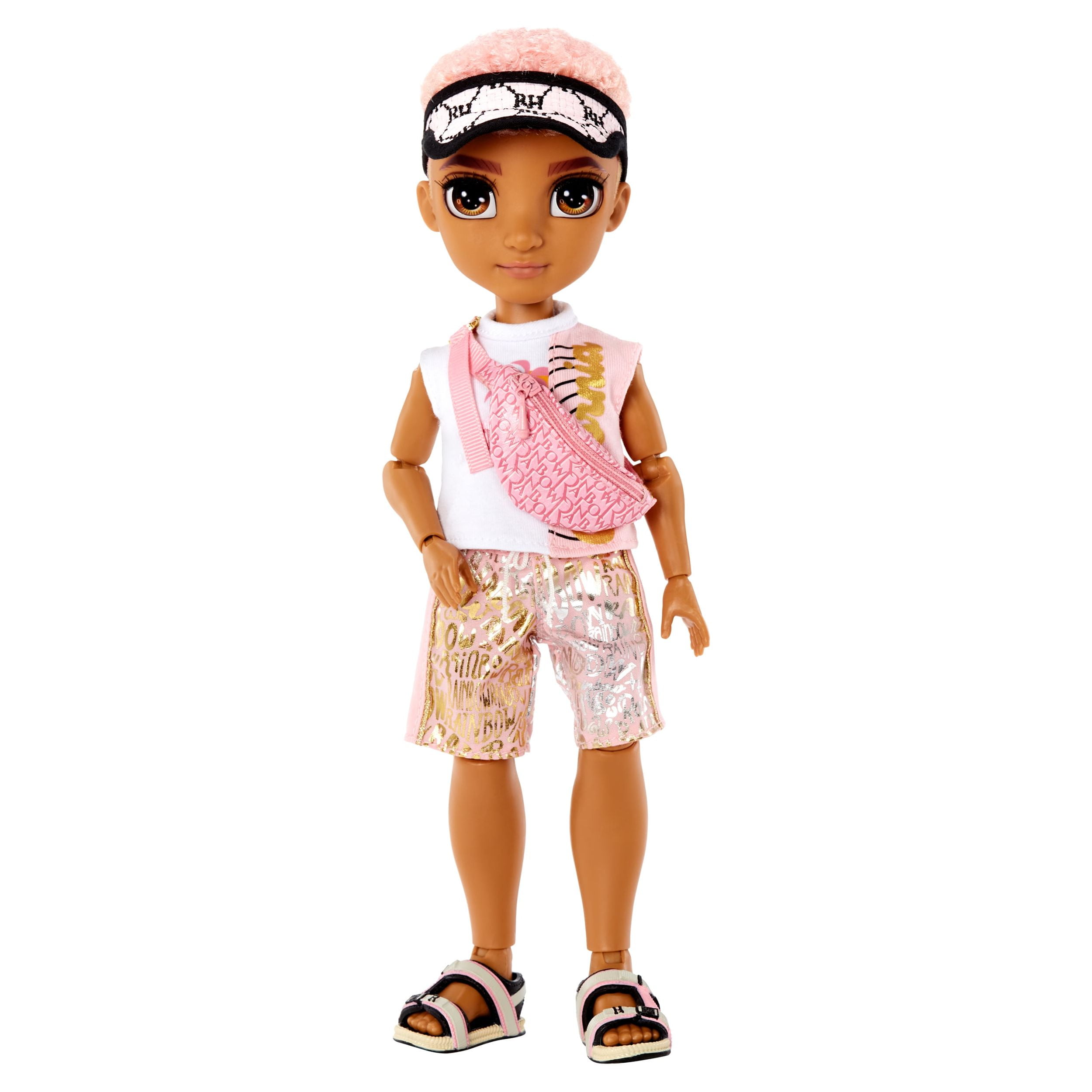 Rainbow High Pacific Coast Finn Rosado Rose Gold Boy Fashion Doll Playset,  8 Pieces 