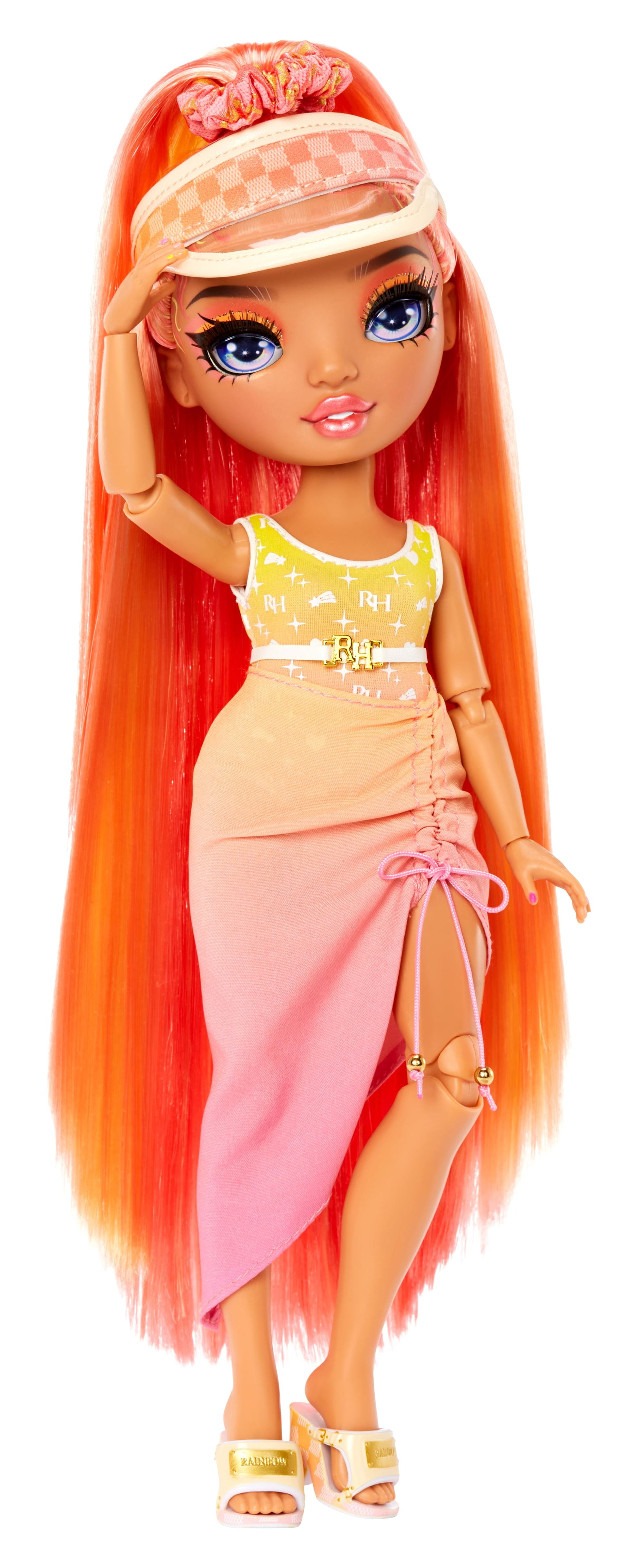 Rainbow High Pacific Coast Simone Summers- Sunrise (Orange) Fashion Doll  with Pool Accessories Playset, Bonus Legs. Kids Ages 6-12 Years