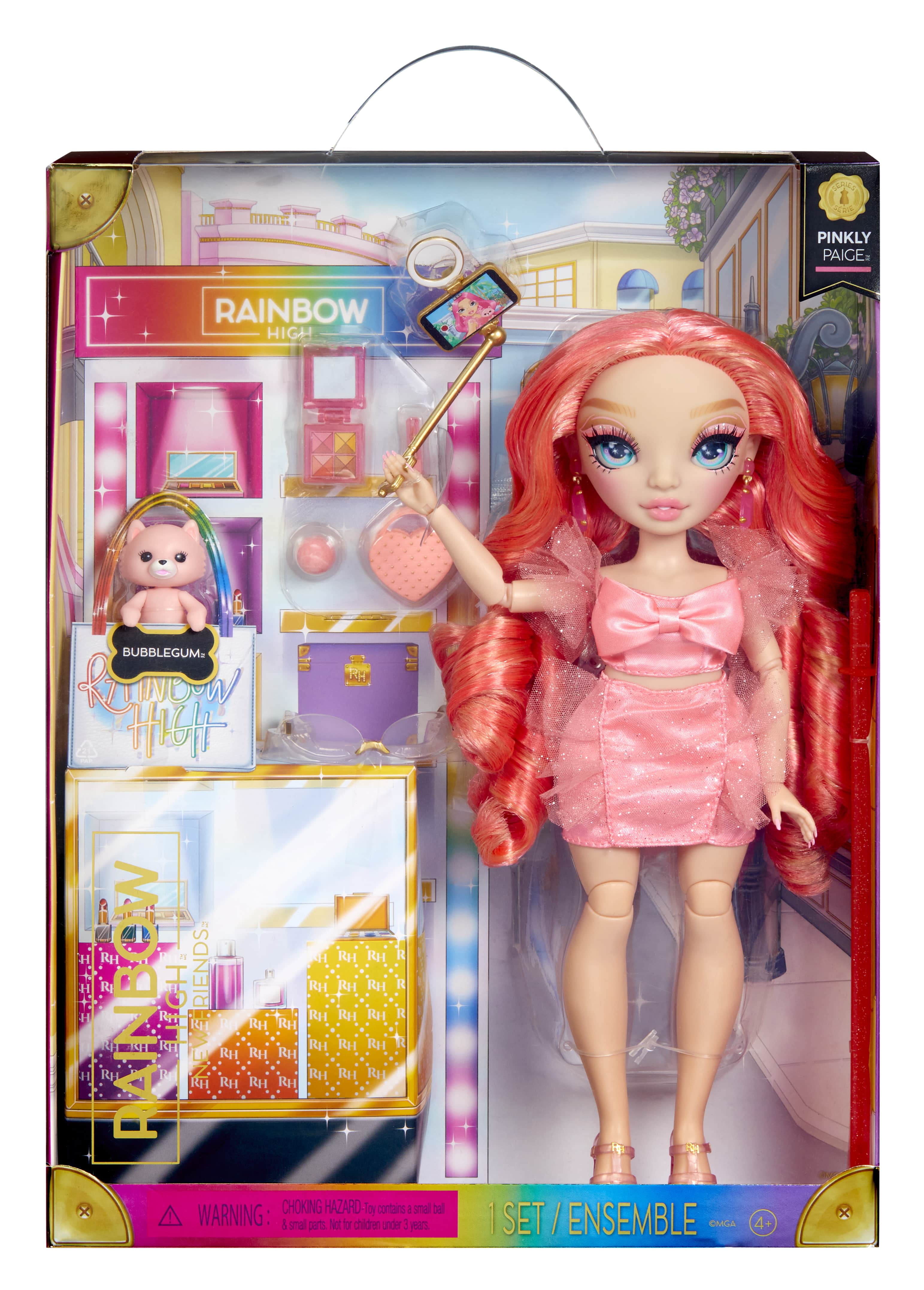 Rainbow High Pinkly - Pink Fashion Doll in Fashionable Outfit, With ...