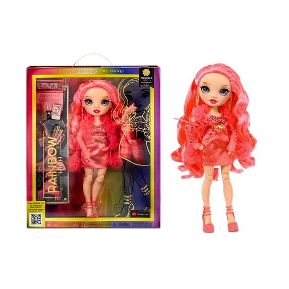 Rainbow High Priscilla - Pink Fashion Doll, Fashionable Outfit & 10+ Colorful Play Accessories. Toy Gift Kids 4-12 Years & Collectors