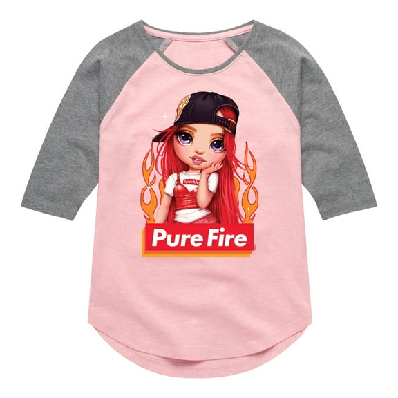 Rainbow High - Pure Fire - Toddler And Youth Girls Raglan Graphic T-Shirt