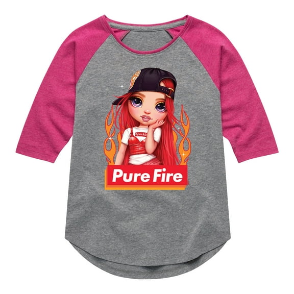 Rainbow High - Pure Fire - Toddler And Youth Girls Raglan Graphic T-Shirt