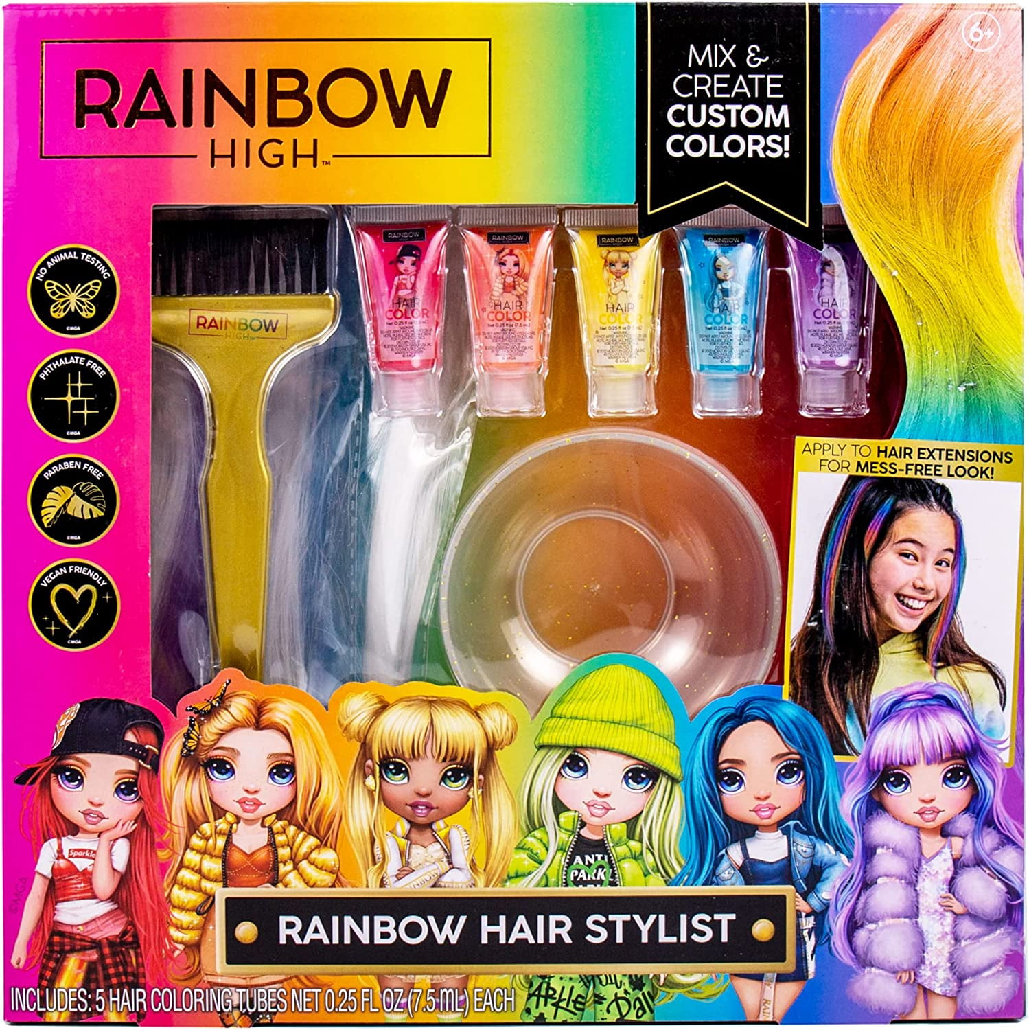 Rainbow High Rainbow Hair Stylist Kit, 10-Piece Set, Boys and