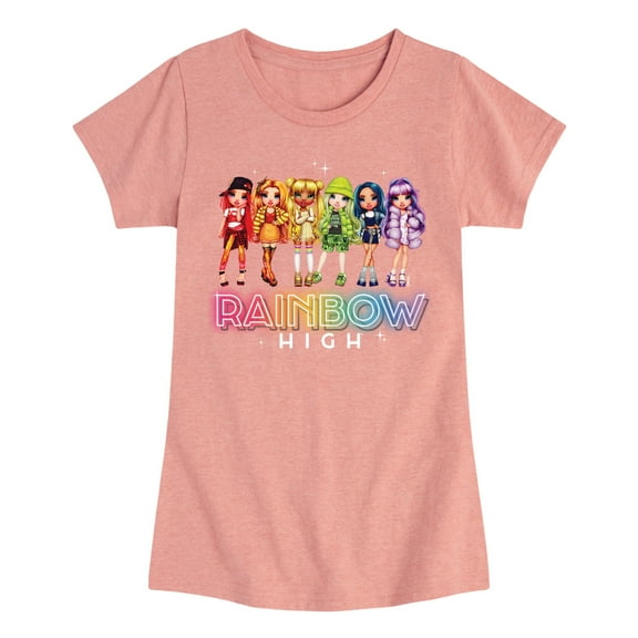 Rainbow High - Rainbow High Character Group - Toddler And Youth Girls Short Sleeve Graphic T-Shirt