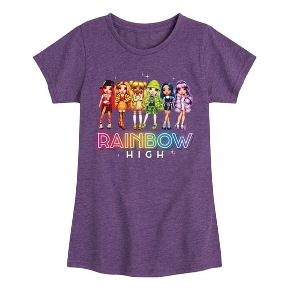 Rainbow High - Rainbow High Character Group - Toddler And Youth Girls Short Sleeve Graphic T-Shirt