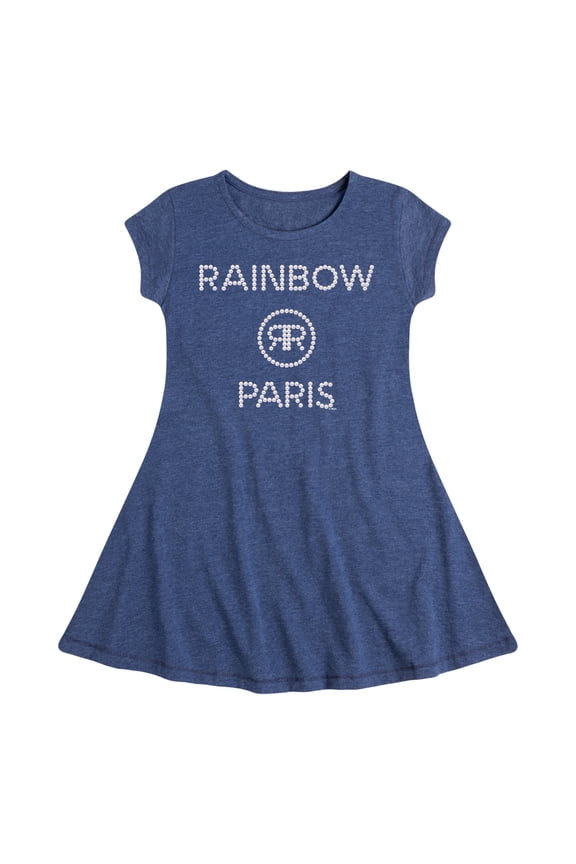 - Rainbow Paris Pearls - Toddler & Youth Girls Fit & Flare Dress