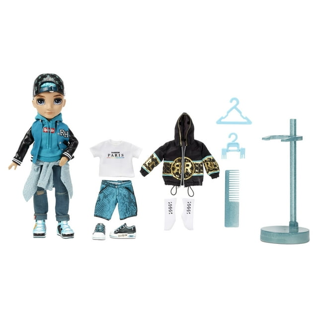 Rainbow High River Kendall – Teal Boy Fashion Doll with 2 Complete Mix & Match Outfits and Accessories, Toys for Kids 6-12 Years Old