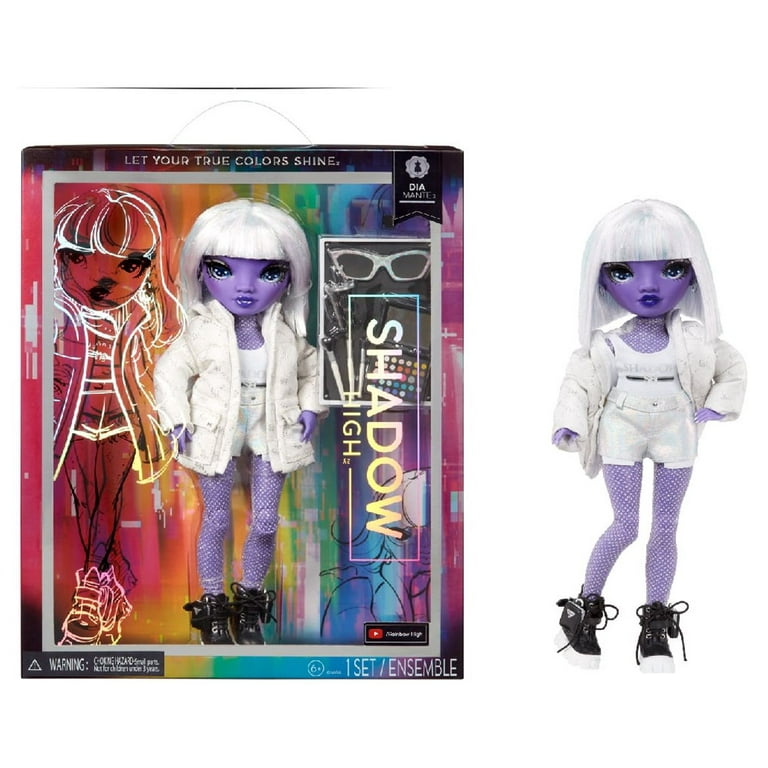 Rainbow High Shadow High Dia Mante - Purple Fashion Doll. Fashionable  Outfit & 10+ Colorful Play Accessories. Great Gift for Kids 4-12 Years Old  