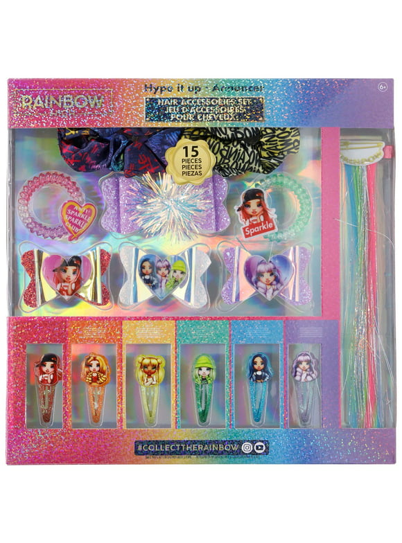 Rainbow High - Townley Girl Hair Accessories Makeup Set for Girls Ages 3+, 15 CT