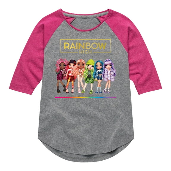 Rainbow High - Toy Doll Lineup - Toddler And Youth Girls Raglan Graphic T-Shirt