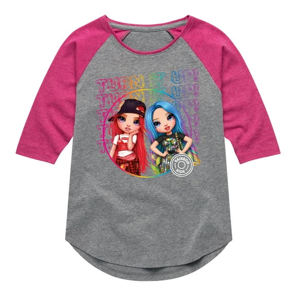 Rainbow High - Turn It Up - Toddler And Youth Girls Raglan Graphic T-Shirt