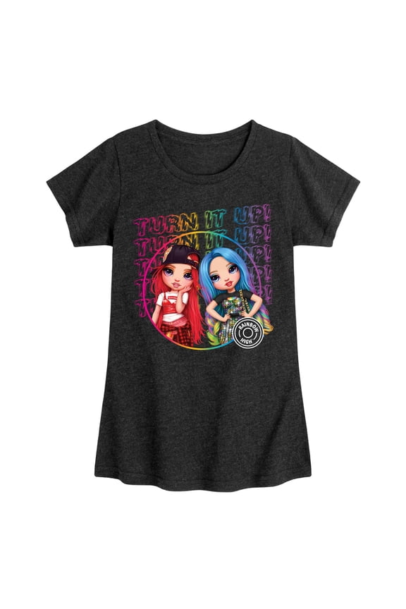 - Turn It Up - Toddler And Youth Girls Short Sleeve Graphic T-Shirt