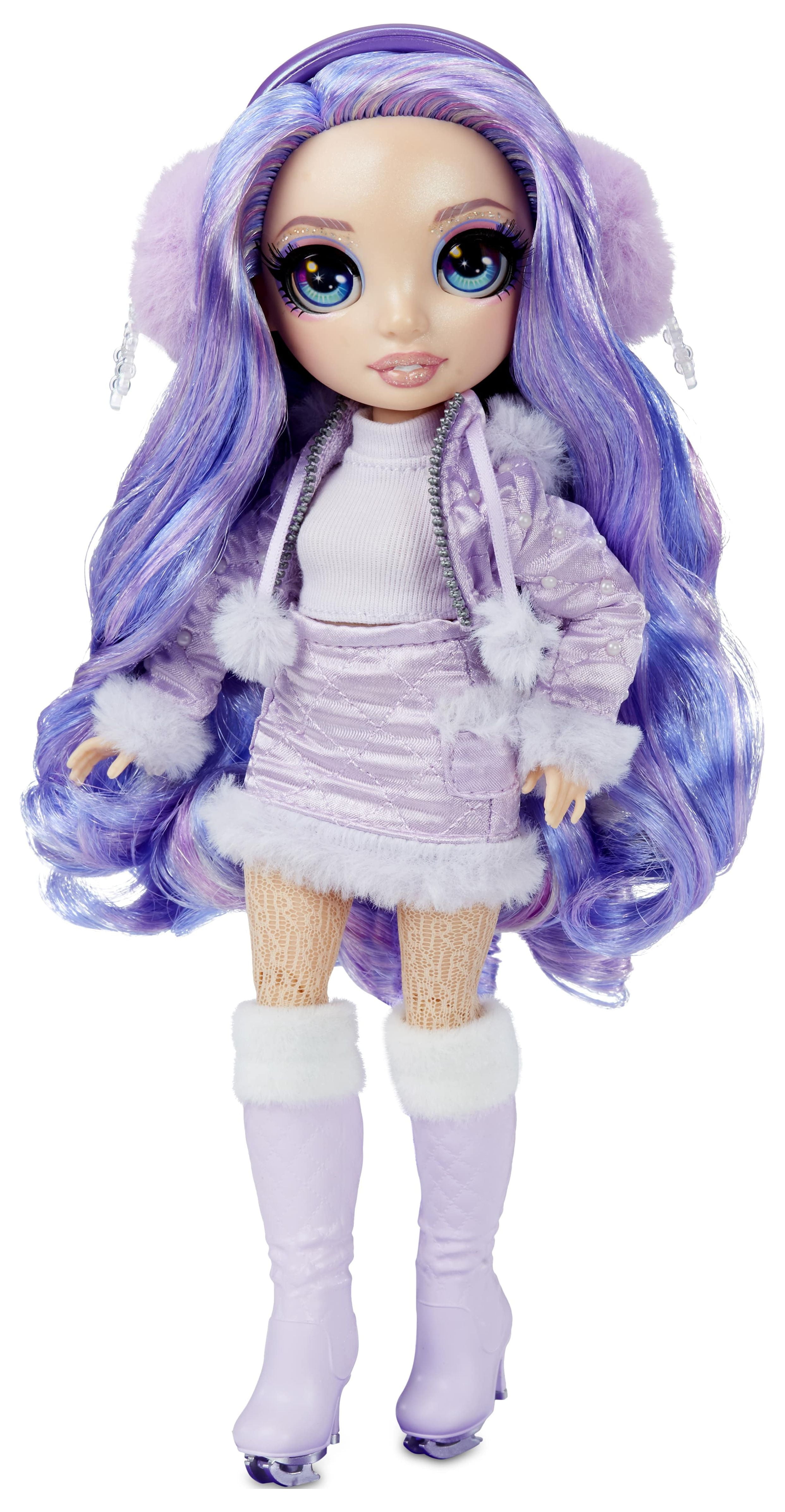 Rainbow High Winter Break Violet Willow Fashion Doll Playset with 2 Outfits and Winter Accessories