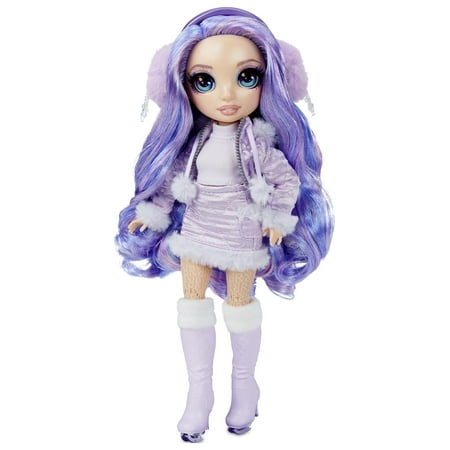Rainbow High Winter Break Violet Willow Fashion Doll Playset with 2 Outfits and Winter Accessories