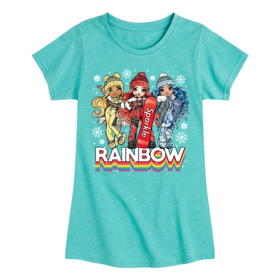 Rainbow High - Winter Snowflakes - Toddler And Youth Girls Fitted Short Sleeve Graphic T-Shirt