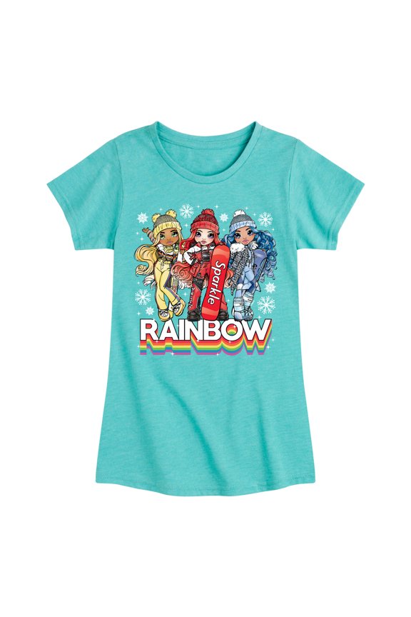 - Winter Snowflakes - Toddler And Youth Girls Fitted Short Sleeve Graphic T-Shirt