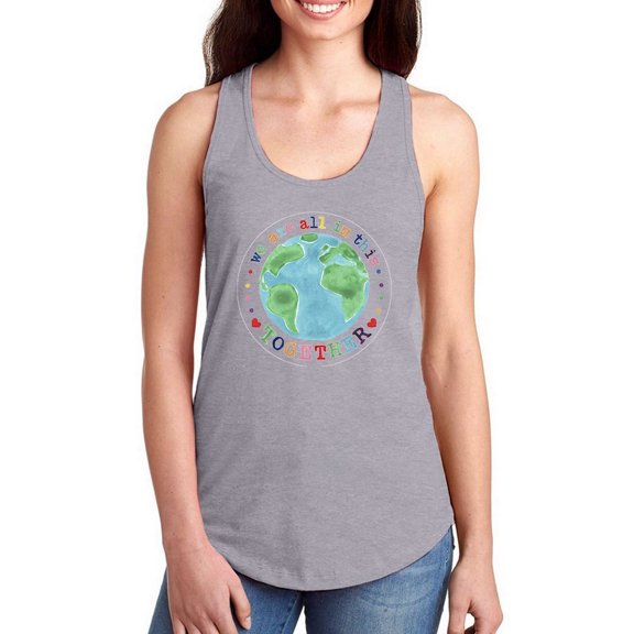 Rainbow Hope Collection C. Racerback Tank Women -June Erica Vess Designs, Female Small