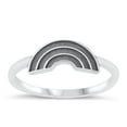 thumbnail image 1 of Rainbow Hope Peace Good Luck Promise Ring .925 Sterling Silver Band Jewelry Female Male Size 9, 1 of 4