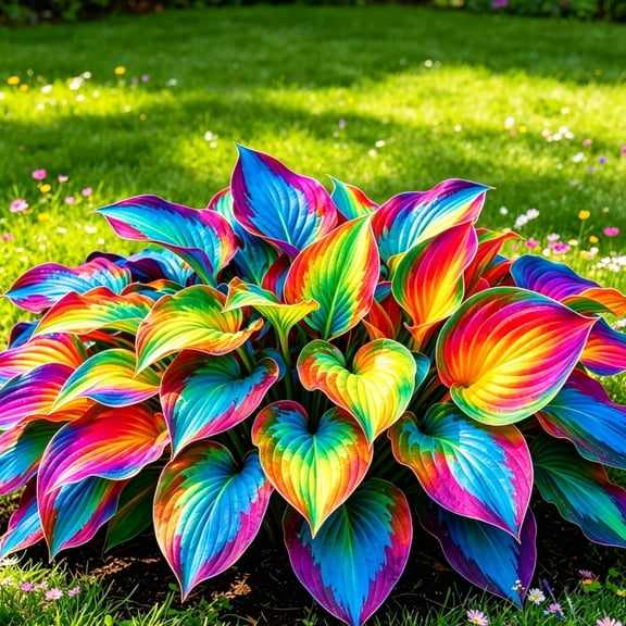 Rainbow Hostas for Planting Outdoors--Easy to Grow & Quick Sprouting Garden Decoration(Non-Artificial)