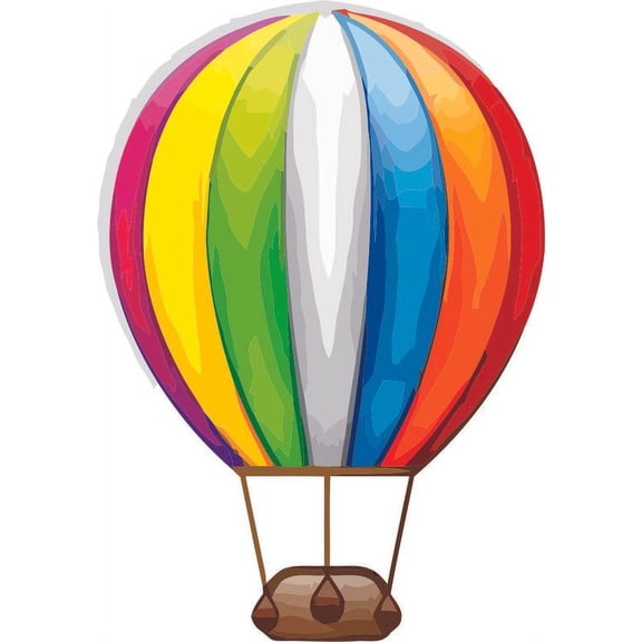 Rainbow Hot Air Ballon Kids Wall Stickers Wall Decals Peel and Stick Removable Wall Stickers for Kids Nursery Bedroom Living Room Sofa TV Background High Quality Decal Bumper Sticker Vinyl 30x14 inch