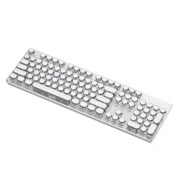 White Backlit Mechanical Gaming Keyboard with Tactile Switches 104Keys