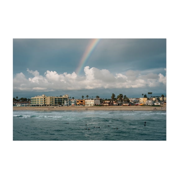 Rainbow, Imperial Beach 02 - Imperial Beach California Photography Unframed Wall Art Print 24 x 36 inches