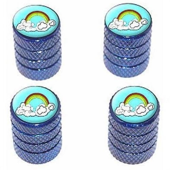 Rainbow In Clouds Tire Rim Wheel Aluminum Valve Stem Caps, Multiple Colors