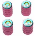 thumbnail image 1 of Rainbow In Clouds Tire Rim Wheel Aluminum Valve Stem Caps, Multiple Colors, 1 of 1