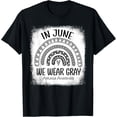 thumbnail image 1 of Rainbow In June We Wear Gray Aphasia Awareness T-Shirt mens t shirt，black，women，funny，misfits，men，journey, 1 of 4