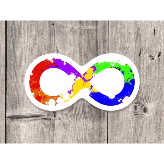 Rainbow Infinity Neurodiversity Autism Awareness Sticker