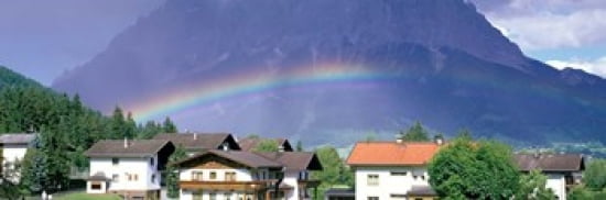 Rainbow Innsbruck Tirol Austria Canvas Art - Panoramic Images (36 x 12)