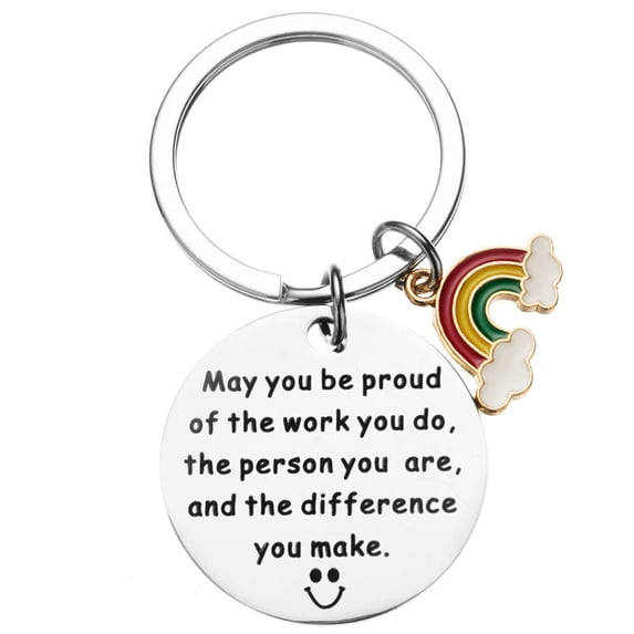 Rainbow Inspirational Keychain, Thank You Appreciation Gift - Walmart.com