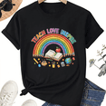 thumbnail image 1 of Rainbow Inspire Teacher T-Shirt for Women, 100% Cotton Crew Neck Short Sleeve Shirt, Book and Classroom Supplies Graphic, 1 of 7
