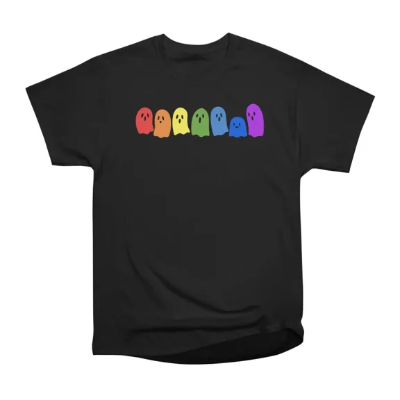 Rainbow Kawaii Ghost by Tobe Fonseca T-Shirt Tee Gift For Him Merch For Her Apparel For Fr
