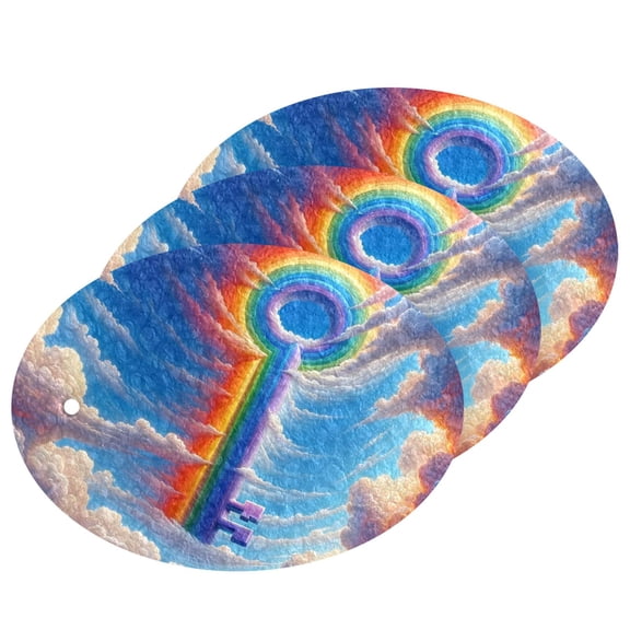 Rainbow Key 3 Dish Sponges Bulk Delicate Clean Non Scratch Compressed Sponges Kitchen Sponges BPA Free
