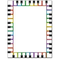 Rainbow Keyboard Letterhead Laser & Inkjet Printer Paper, 25 Sheets
