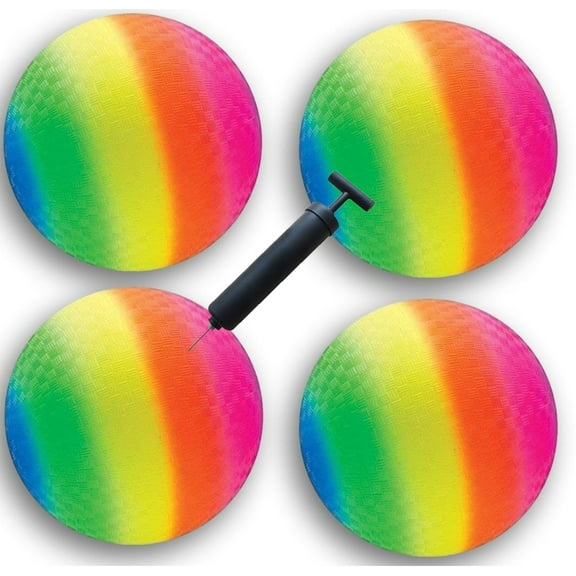 Rainbow Kickballs Playground Balls 4Pack