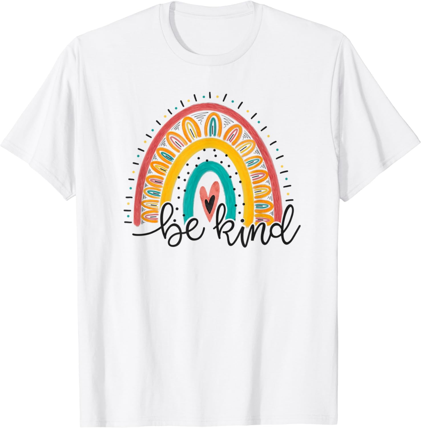 Rainbow Kindness Be Kind Valentine Gift Women Kids Teacher T-Shirt ...