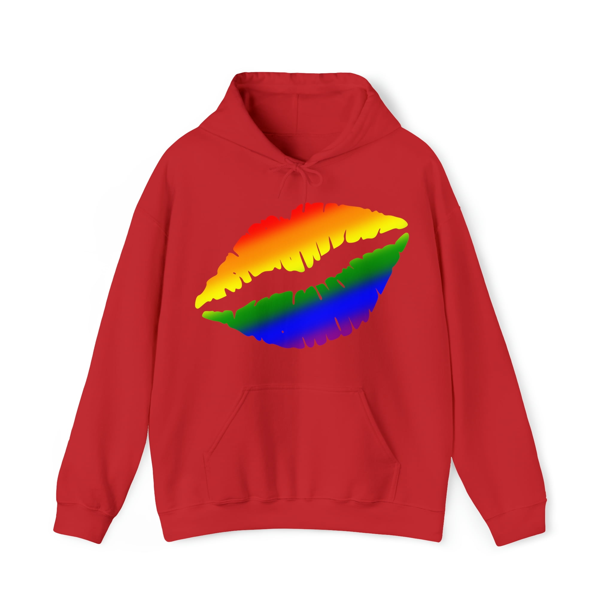 Rainbow outlet lips hoodie
