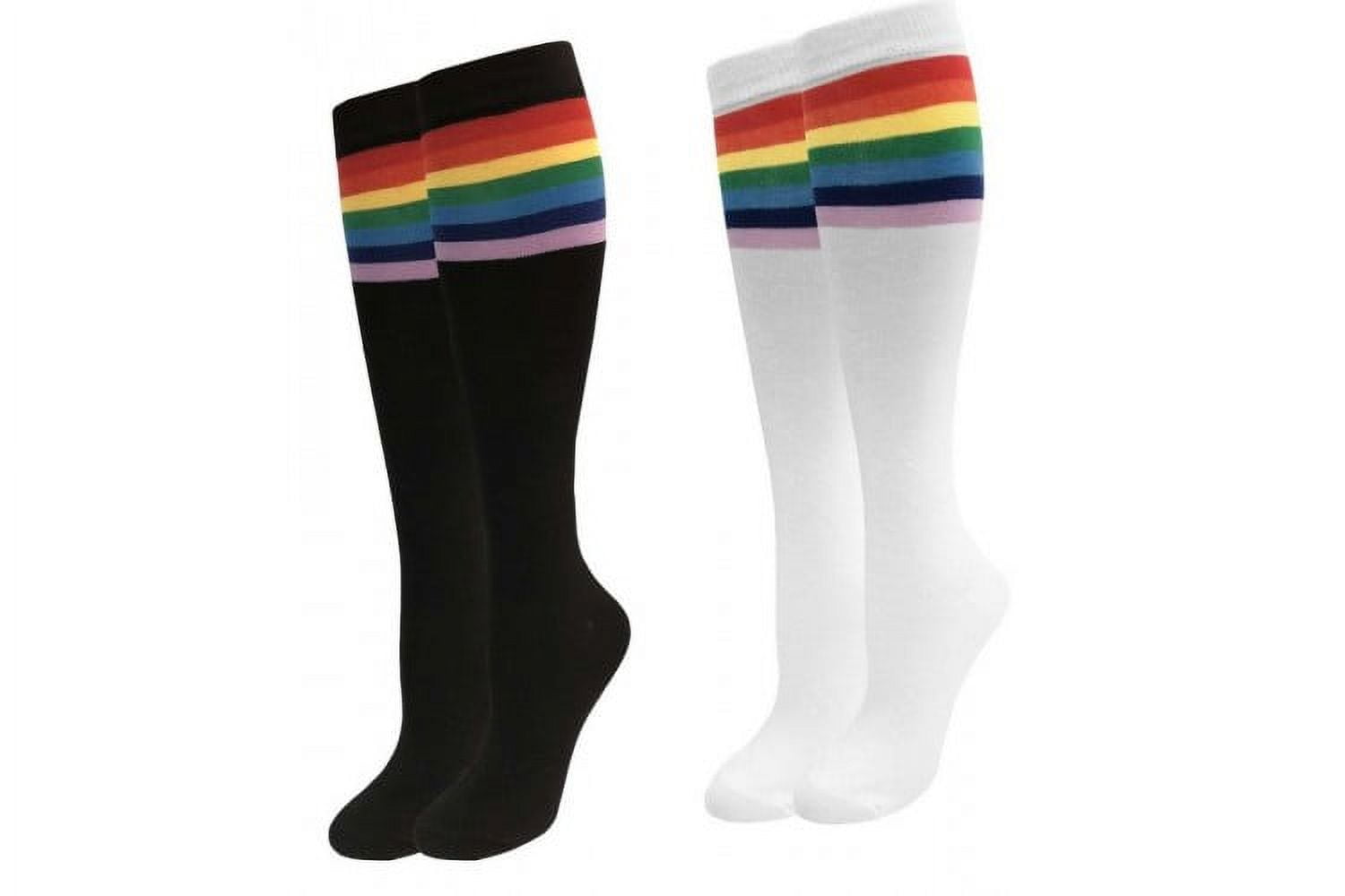 Rainbow Knee High Socks (2 Pack)