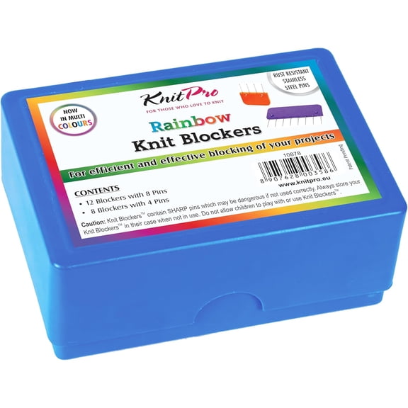Rainbow Knit Blockers | Pack of 20 (8 Blockers with 4 pins & 12 Blockers with 8 pins)