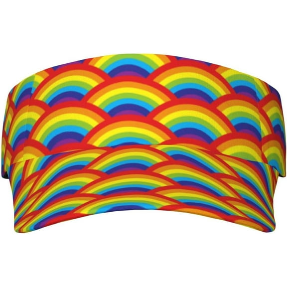 Rainbow LGBT Gay Pride Sun Visor Hats Adjustable LGBT Sun Protection Cap Hats Visor Hat for Women Men