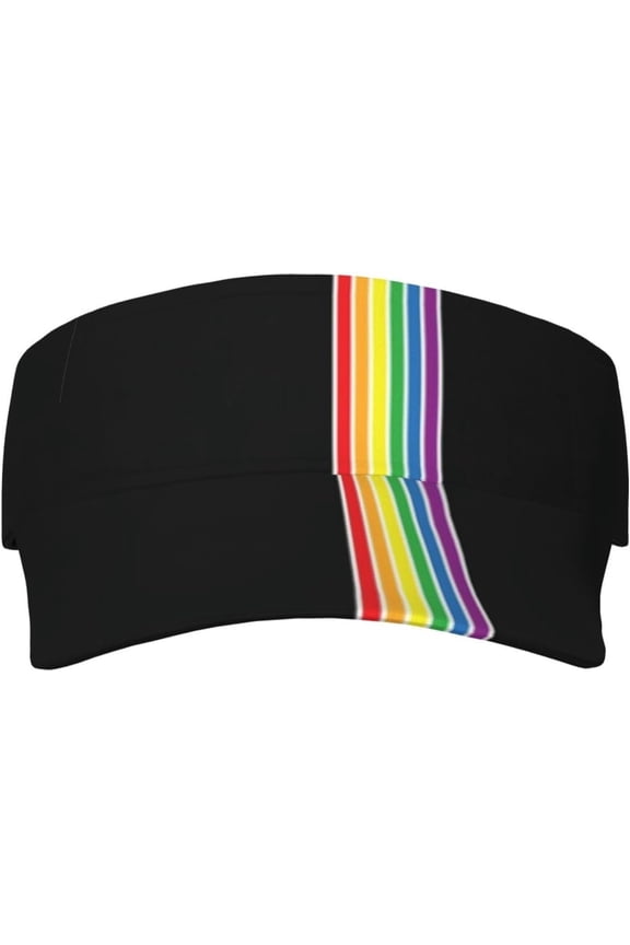 Rainbow LGBT Gay Pride Sun Visor Hats Adjustable LGBT Sun Protection Cap Hats Visor Hat for Women Men