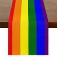 thumbnail image 1 of Rainbow LGBT Pride Flag Table Runner Linen Style 13x90 Inches Rustic Farmhouse Table Runner Kitchen Dining Table Decoration for Wedding Birthday Party Christmas, 1 of 6