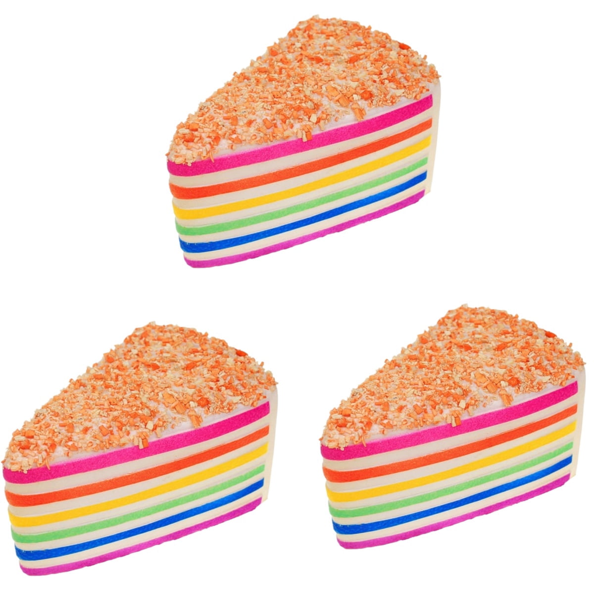 Rainbow Layer Cake Squishies, 5.5Inch Birthday Cakes Squishy Slow Rise Toys Jumbo Fidget Squeeze, Soft Five Below Cute Food Sensory Decompression for Stress Relief Desk